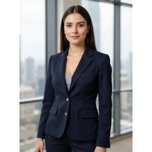 Banana Republic Classic Navy Blazer Women’s Size 0 | Gold Button Two-Button